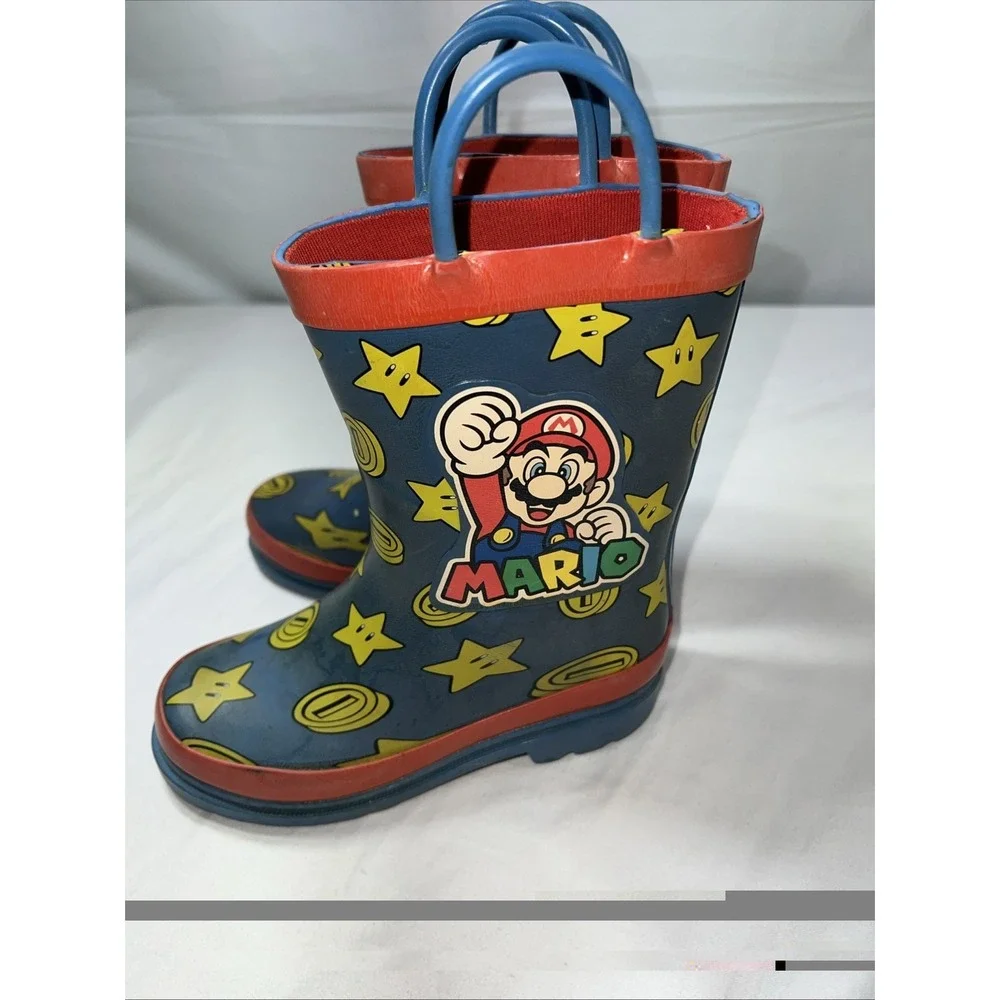 Super Mario Brothers Rain Boot Kids Size 10 Mario Nintendo